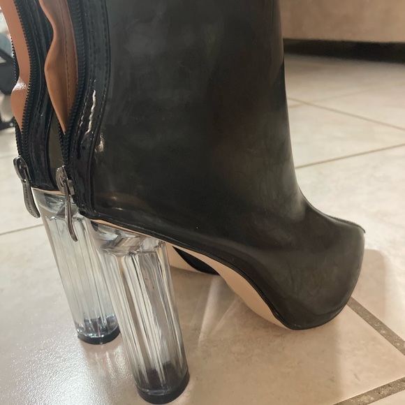 Fashion Nova High Heeled See Through Fashion Boots - Picture 2 of 10